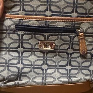George Geometric Black and Tan Backpack
